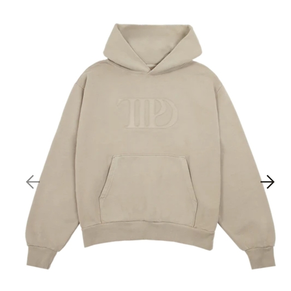 Taylor Swift THE TORTURED POETS DEPARTMENT BEIGE HOODIE - Picture 2 of 3
